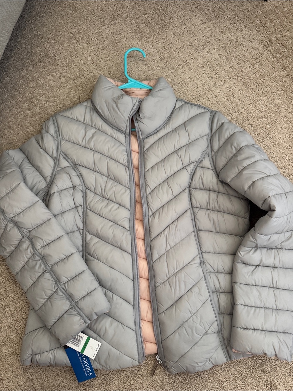 Nautica puffer reversible size large women’s